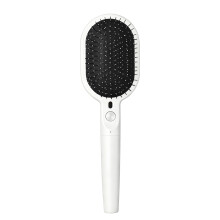 Rounded Metal Pin Hair Brush for Daily Brushing and Scalp Grooming White