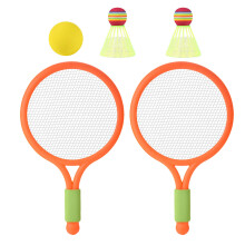Kid Tennis Racket Set with Tennis and 2 Shuttlecocks for Boy Girl Toddler Orange color