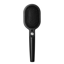 Daily Brushing Hair Brush with Rounded Pins and Paddle Head Shape Black