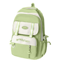 Fashionable College Rucksack Nylon School Bag Laptop Backpack for Daily Use Green