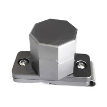 Pool Chalks Holder Magnetic Billiard Cue Chalks Holder with Aluminum Belt Clip Silver gray