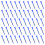 50Pcs 5 Prongs Head Plastic Tees Training Practice Tees Golfs Accessories Blue 1