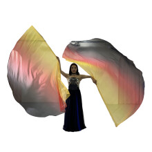 2Pcs Praise Dance Flags with Scalable Rods for Church Dance Banners Easy Yellow red black