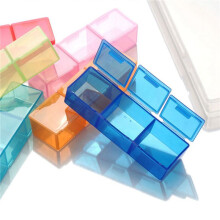 3X 21 Fach Transparente Farbe Leere Plastikbox Pille Tablette Medizin Organizer Wöchentlich 7 Tage 3-Reihiger Tablett Aufbewahrungskoffer