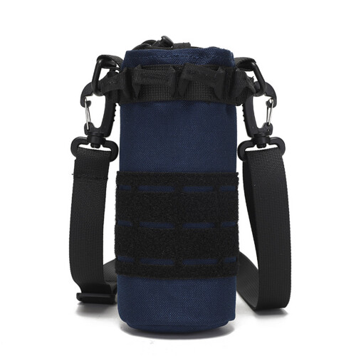 Tactically Water Bottle Holder Drawstring Water Bottle Bag Hydrations Carriers Royal blue