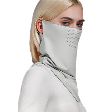 Neck Scarves Faces Scarves Sunscreens Mask Breathable Faces Cover Neck Wrap Light Grey