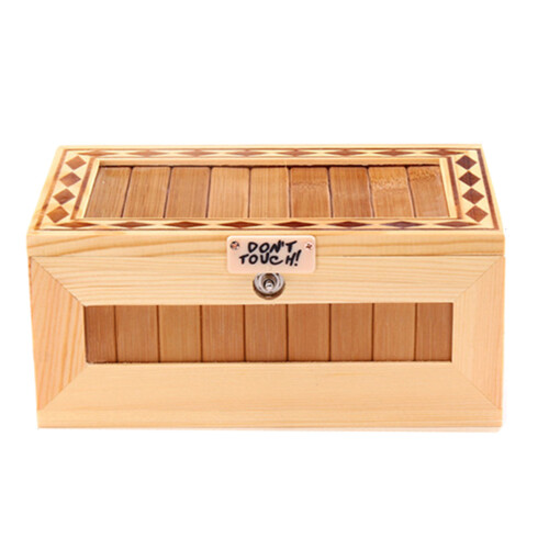 Sound Equipped Useless Box, Whimsical Wood Gadget for Home or Office Fun Basic model