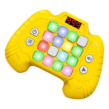 Children Handheld Memory Training Game Console Toy with 16 Light Up Buttons Yellow