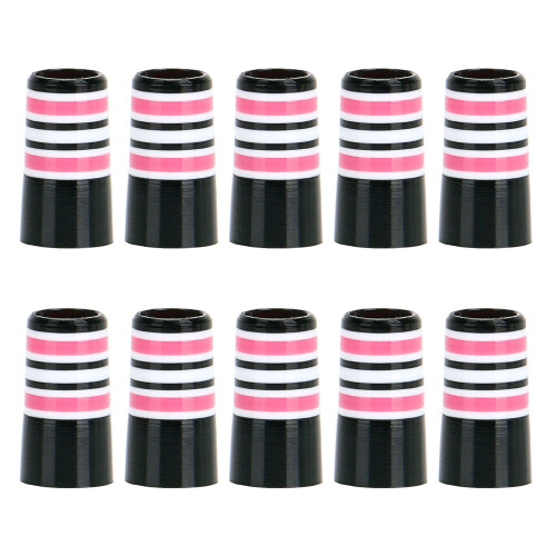 10Pcs Striped Golfs Iron Ferrules MultiRing Golfs Iron Ferrules Enduring Pink