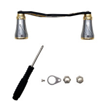 Aluminum Alloy Fishing Reels Handle Baitcasting Trolling Reels Handle Rocker Gun metal