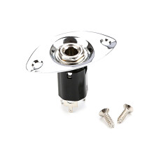 Electric Guitar Output Jacks Socket Plug Oval Output Input Jacks Plate Socket