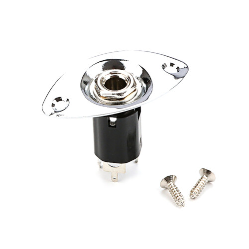 Electric Guitar Output Jacks Socket Plug Oval Output Input Jacks Plate Socket