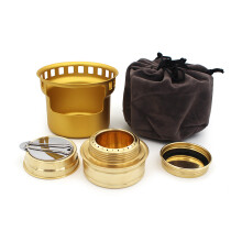 Outdoor Windproofs Campings Stove Mini Alcohols Backpacking Stove Picnics Furnaces Gold