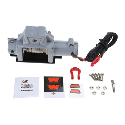 1:10 Wireless Winch and Control Cable Kits Rescued Digital Winch for Titanium color