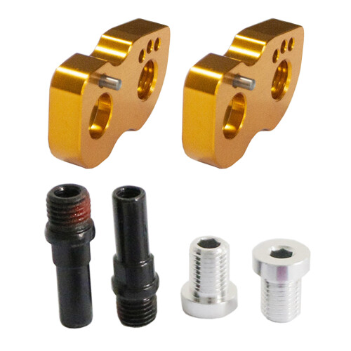 Adjustable V Brake Extension Posts Mounting Base for Bike Wheel Modification Gold