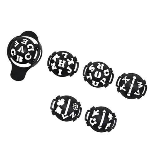 Golf Ball Marker Set with Pattern Inserts for Alignment Practice Use