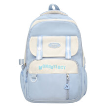 Casual Teen School Backpack Laptop Bags Daypack Nylon Book Bag for Daily Use Blue