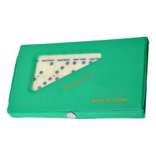 Versatile Domino Set for Children and Adults 28 Double Six Pieces Green