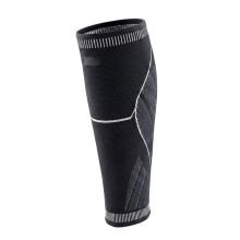 Stretchy Knitted Leg Calf Support Sleeve for Running Hiking and Gym Workouts Black M