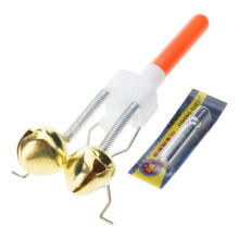 LED Night Fishing Rod Baits Alarm Bells with Rings Bells Night Fishing Orange red