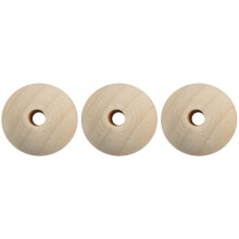 120X Billes En Bois D'Espacement de Boule Naturelle 25 mm (1 Pouce) -Bijoux Faisant Des Résultats, Bricolage Artisanat Couleur Bois