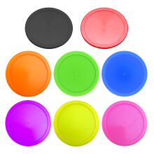 8Pcs Plastic Round Hockey Pucks Air Hockey Pucks 2.5in Heavy Replacement Pucks