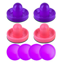 Air Hockey Pusher Air Hockey Handle Pusher Toy Set Set, Table Hockey Pusher Pink Purple