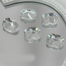 5Pcs Fashion Crystal Nail Arts Jewelry Charms Crystal 3D Diamond 15 rectangle with ro