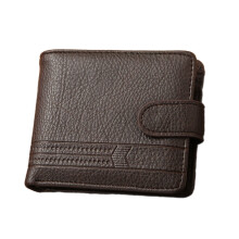 Stylish Men's PU Leather Short Wallet Coin Bag Change Pockets Purse Card Holder Coffee