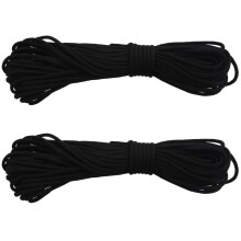 2X ROPE 5mm Schnurdurchmesser Schwarze Zeltschnur