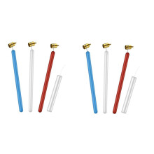8x Conjunto de Canetas de Pintura de Linha Fina Inclinada 0,7 / 0,5 / 0,4 mm Ponta de Latão Fino e Pesado Kit de Decoração de Caneta de Cera Kistka