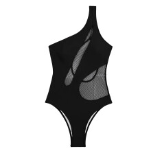 Women Swimming Costume Hollow Cut Swimsuit Ladies Swimwear Black S