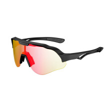 City Cycling Glasses with Broad Coverage for Outdoor Use Sport Sunglasses Black red