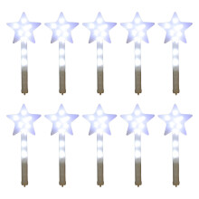 Flashing Magic Wands Popular FleaMarket Toy Glowing Wand Fairy Sticks 10PCS White