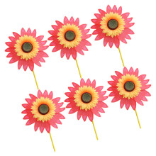 Sunflower Pinwheel Winds Spinners Wedding Layout Garden Decors Beach Toy 6PCS Red