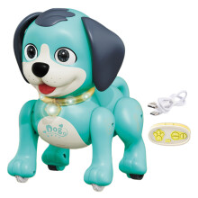 Kids Remote Control Pet Cat Toy Crawl Learning Barking Dog Toy Toddlers Fun Gift Blue