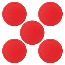 5Pcs Round Air Hockey Pucks Ball Replacement Heavy Hockey Tables Pucks Red