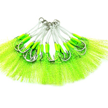 20Pcs Double Fishing Assist Hook Kits Flash Dancing Jigging Assist Hook No. 10