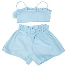 Bathing Suit with Beach Skirt for Kids Girl 3-12 Blue 130