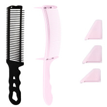 2x/Set Barbers Combs Curved Positioning Combs Hairdressing Comb for Hair Pink and black