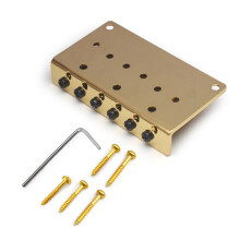 6 String Fixed Bass Bridge Electric Bass Bridge Guitar Fixed Bridge for Guitar Golden