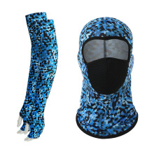 Mesh Face Mask With Thumb Sleeve Outdoor Sports Cycling Motorcycle Face Cover Blue square
