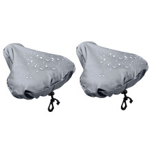 2Pcs Bicycles Saddles Cover Oxford Cloth Waterproof Saddles Rain Dust Cover Silver