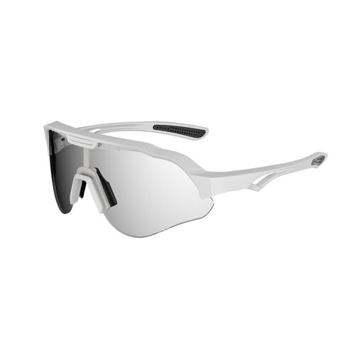 Cycling Glasses with Broad Lens Coverage for Commuting Use Sport White transparent