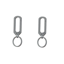 2X Titanium Buckle Keychain Titanium Alloy Simplicity Buckles Camping Accessories Outdoor Pocket Tool
