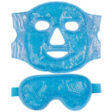 Reusable Full Face Mask Set with Eye Cover for Cooling Breaks Cold Pack Blue