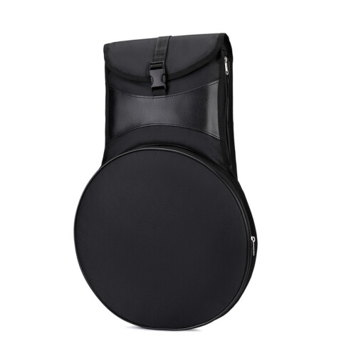 Portable Practice Pad Bag for Drummers with Organized Storage Black