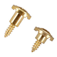 2pcs Round Slotted Guides Trees With Screw Musical Instrument Accessories Golden