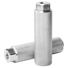 2Pcs Cyclings Peg, Aluminum Alloys Bikes Foot Peg for Kids Adult Rear Feet Pedal Silver