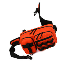 Large Capacity Fishing Tackles Bag Multifunctional Crossbody Holdall Waist Pack Orange